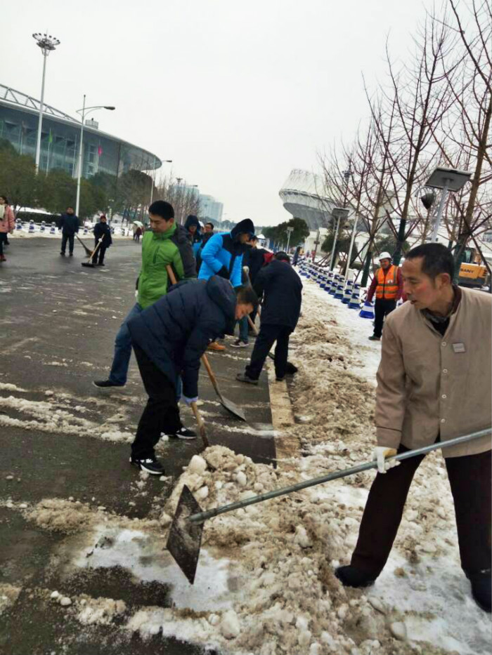 一場雪，體育中心美得不要不要的 但最美的風(fēng)景還是他們(圖6)